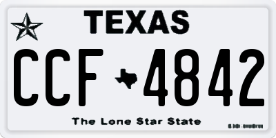 TX license plate CCF4842