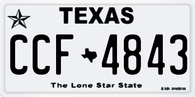 TX license plate CCF4843
