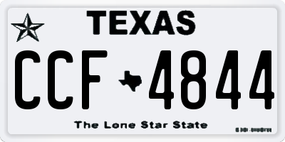TX license plate CCF4844