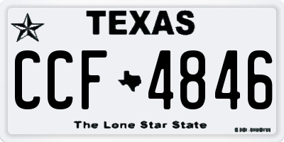 TX license plate CCF4846