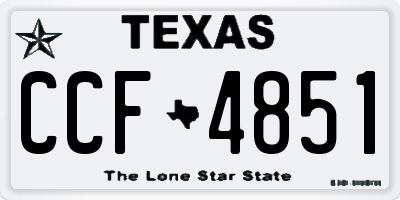 TX license plate CCF4851