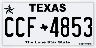TX license plate CCF4853