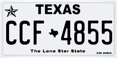 TX license plate CCF4855