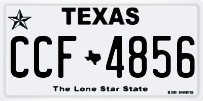 TX license plate CCF4856