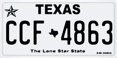 TX license plate CCF4863