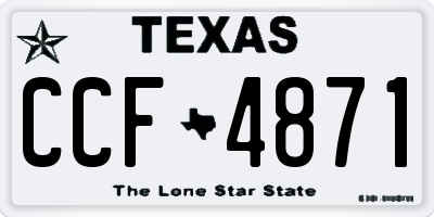 TX license plate CCF4871