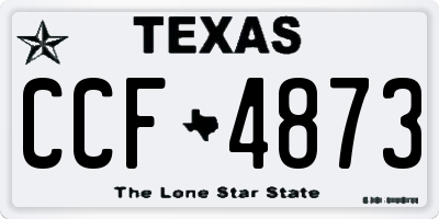 TX license plate CCF4873