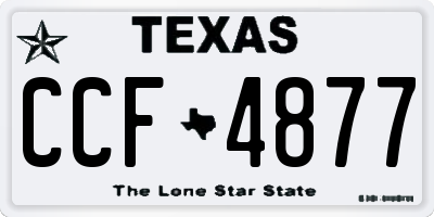 TX license plate CCF4877