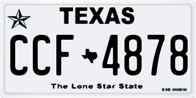 TX license plate CCF4878