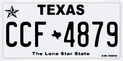 TX license plate CCF4879