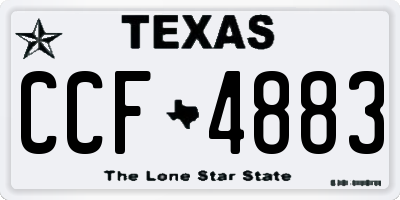 TX license plate CCF4883