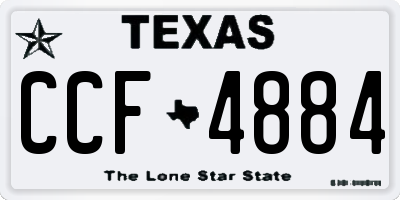 TX license plate CCF4884