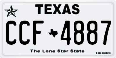 TX license plate CCF4887