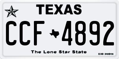 TX license plate CCF4892