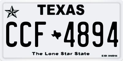 TX license plate CCF4894