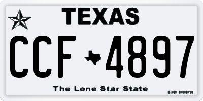 TX license plate CCF4897