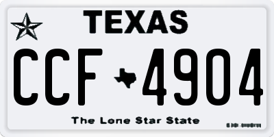 TX license plate CCF4904