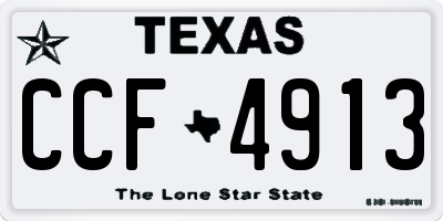 TX license plate CCF4913