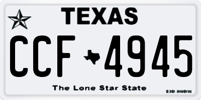 TX license plate CCF4945