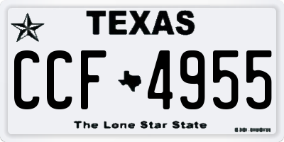 TX license plate CCF4955