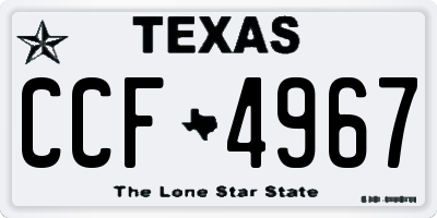 TX license plate CCF4967