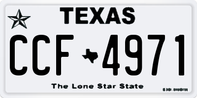 TX license plate CCF4971