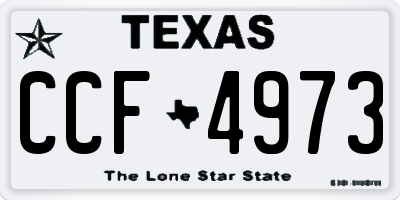 TX license plate CCF4973
