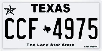 TX license plate CCF4975