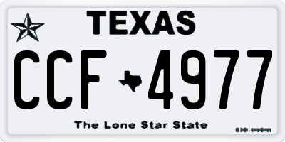 TX license plate CCF4977