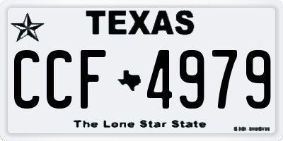 TX license plate CCF4979