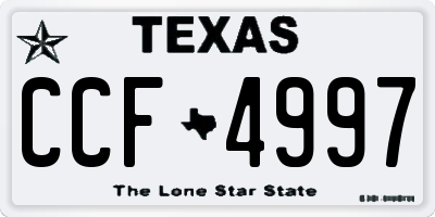 TX license plate CCF4997