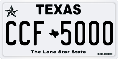 TX license plate CCF5000
