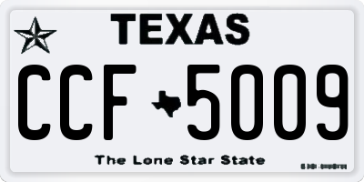 TX license plate CCF5009