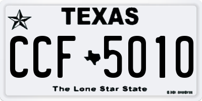 TX license plate CCF5010