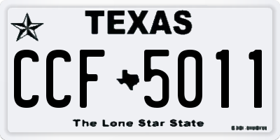 TX license plate CCF5011