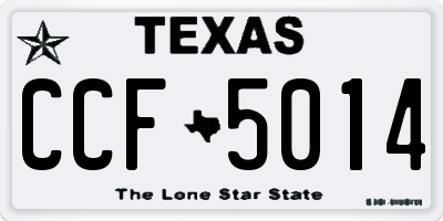 TX license plate CCF5014