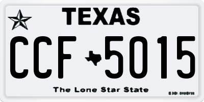 TX license plate CCF5015