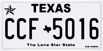 TX license plate CCF5016