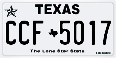 TX license plate CCF5017