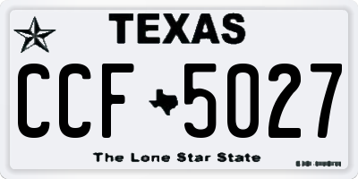 TX license plate CCF5027