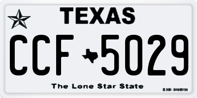 TX license plate CCF5029