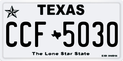 TX license plate CCF5030