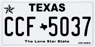 TX license plate CCF5037
