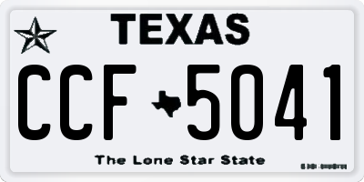 TX license plate CCF5041