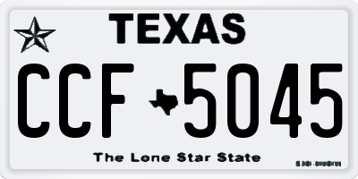TX license plate CCF5045