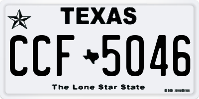 TX license plate CCF5046