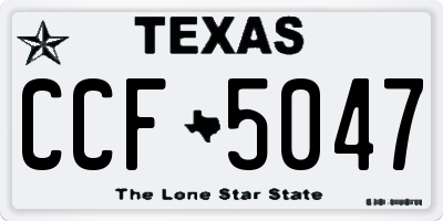 TX license plate CCF5047