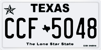 TX license plate CCF5048