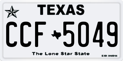 TX license plate CCF5049
