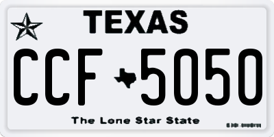 TX license plate CCF5050